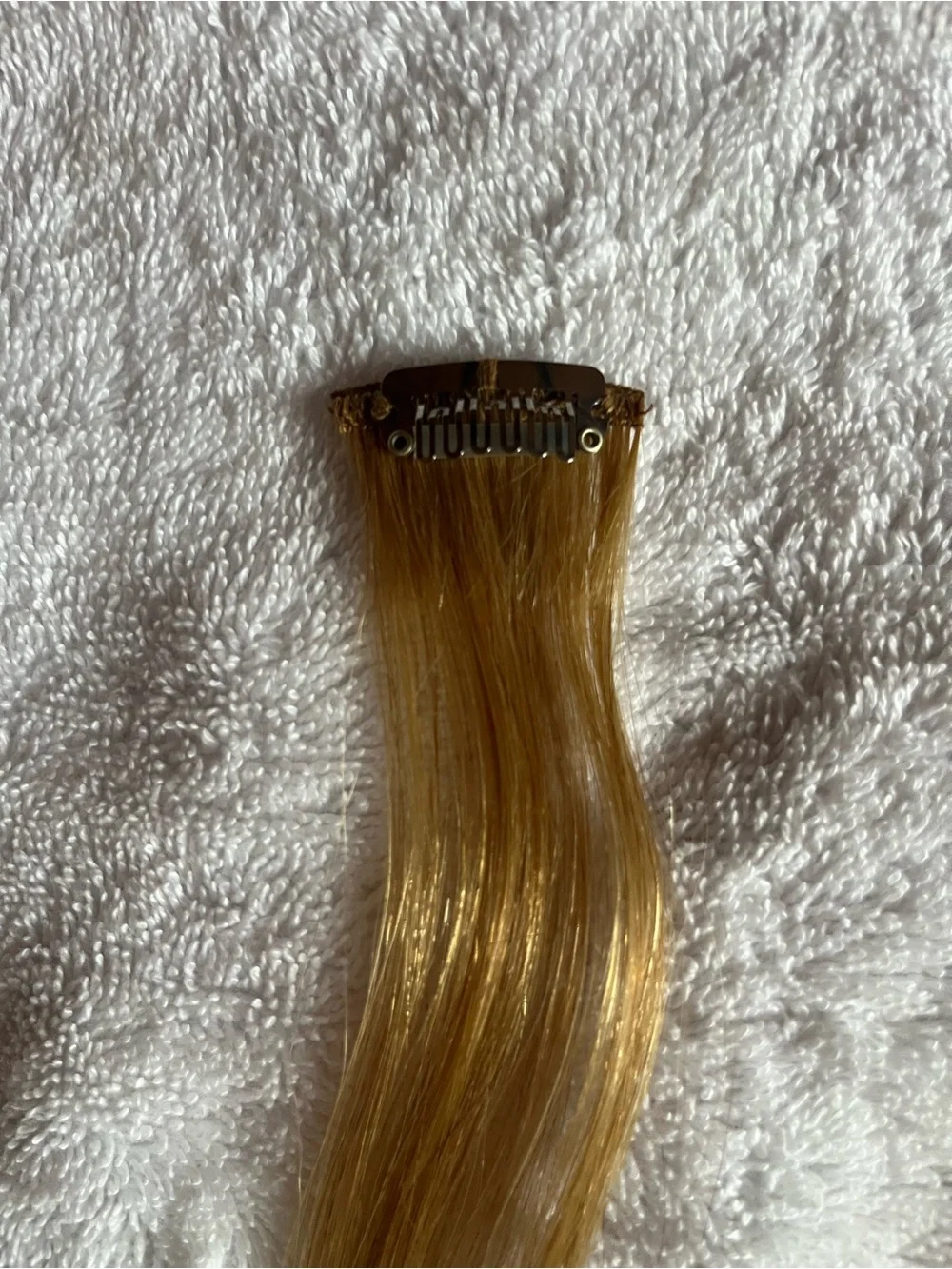 Human Blonde Clip-In Hair Extensions - Natural Blonde 15”